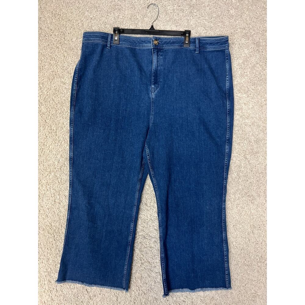 Vineyard Vines Plus Size Jeans Womens 37 Blue Denim High Rise Straight Crop